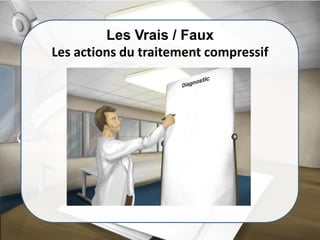 Les Vrais / Faux
Les actions du traitement compressif
 
