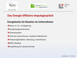 Vortrag "Schauen, Optimieren, Sparen: in den Betrieben noch besser werden" von Jürgen Gackstatter.
