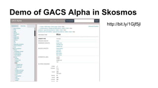 Demo of GACS Alpha in Skosmos
http://bit.ly/1Gjf5jl
 