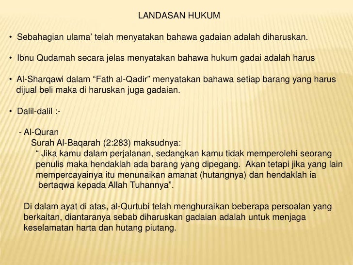 Gadaian Islam Ar Rahn