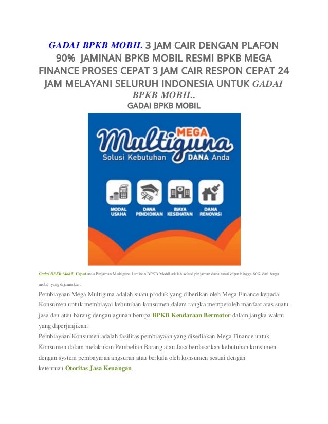 Brosur Gadai Bpkb Motor Di Wom Finance Gadai BPKB Mobil