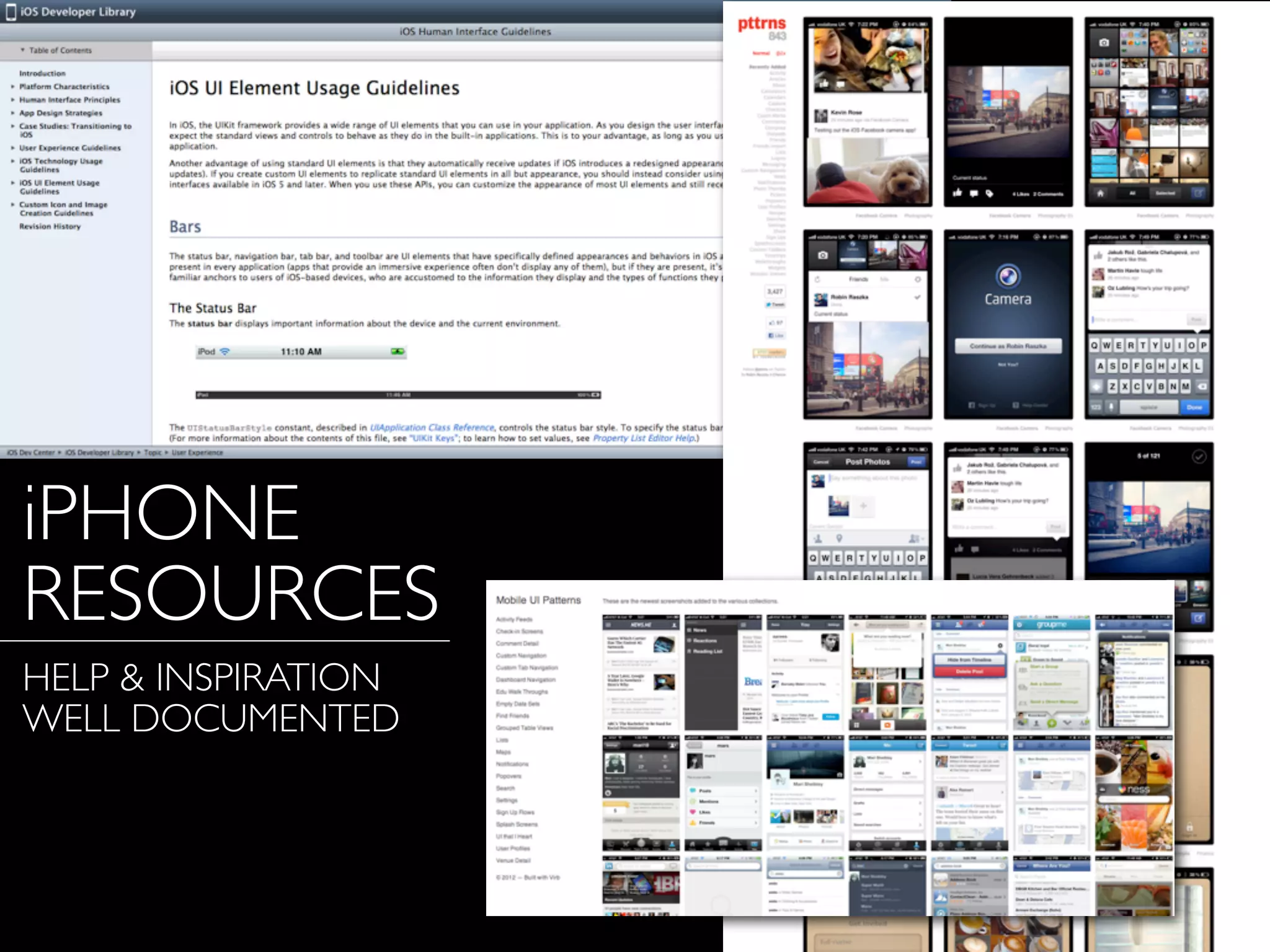 iPHONE
RESOURCES
HELP & INSPIRATION
WELL DOCUMENTED
 