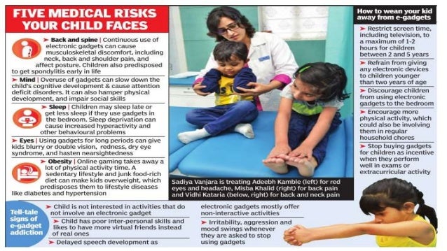 Child gadget addiction picture