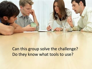 Can this group solve the challenge? Do they know what tools to use?