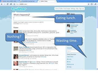 Eating lunch.Nothing?Wasting time.