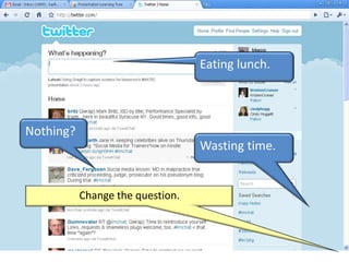 Eating lunch.Nothing?Wasting time.Change the question.
