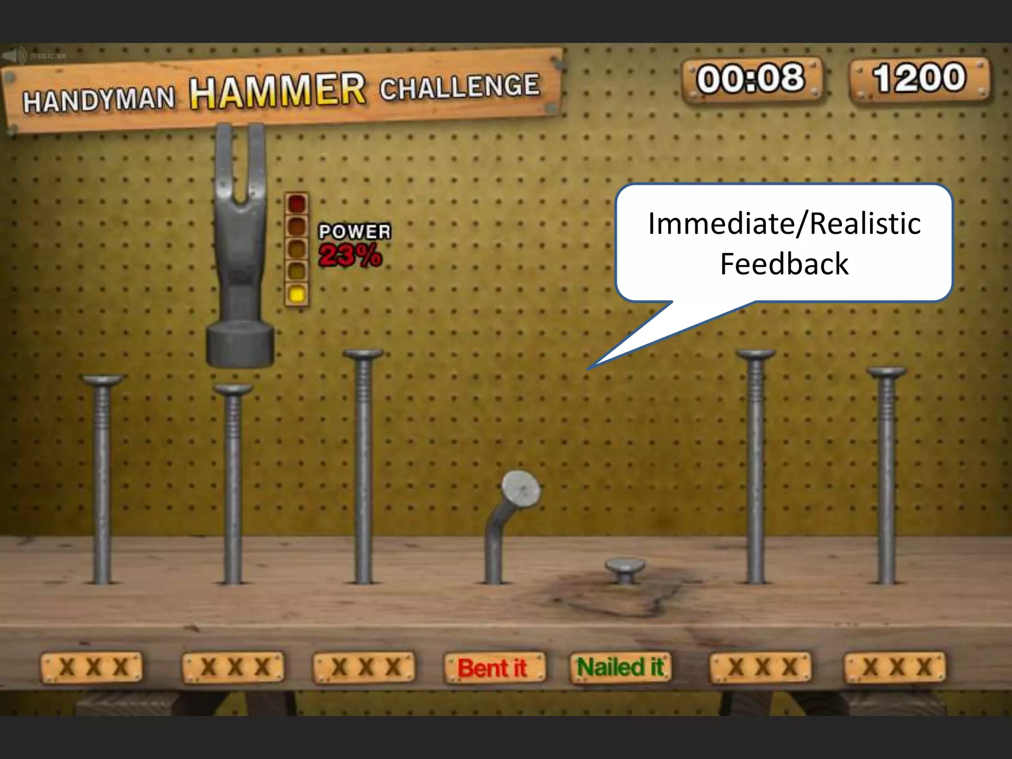 Immediate/Realistic
    Feedback
 