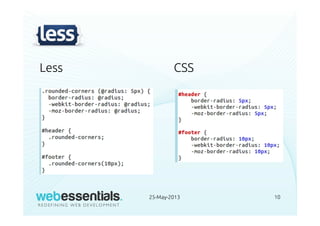Less CSS
25-May-2013 10
 