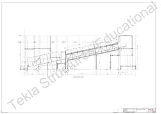 TeklaStructures
View_02 (C001-011 side)
+10000 +10000 +10000
+0 +0+0 +0
+10000 +10000
+0
+10000
+0 +0
+10000
+0
+12350
0G [3]
Issued
Revised
TRAINING INSTITUTE FOR DRAUGHTSMEN
SLAG CRUSHING PLANT
CONVEYOR BELT
CENTURION ACADEMY
Scale
Drawn HDK
1:50
Project Number
CK 1998 / 0270
Drawing Rev
A0 GA Drawing CV 001-011 Side
Drawing title
Cadex SA (Tekla's SA Reseller)
Tel +27 11 463 1857/3641 Fax +27 11 463 9445
P O Box 411340
Craighall 2024, South Africa
info@CadexSA.com
Supplied by
Model :- Hanno de Kramer - GA.3 Conveyor Belt
Prepared using Tekla Structures® (www.tekla.com)
©Copyright. All rights reserved.
Drawing copyright holder (Yo
DateRevision DescriptionMarkRev
2094.5
2150
1200
1600
595
1630
2160
1200
6962450
1050
12°
2160
730
3250
335
50
2160
1500
10900
1700
2160
2084
1006
50
2160
3250
889
3017
1530
2160
4918
950
84111056441314724
240
31009109 2200
2784
5029
2820
8994
77061238
4480
1500
2061
50
8699
50
Tekla Structures Educational
 