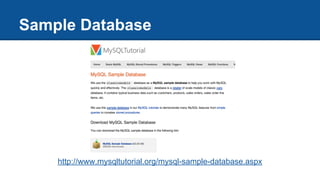 Sample Database
http://www.mysqltutorial.org/mysql-sample-database.aspx
 