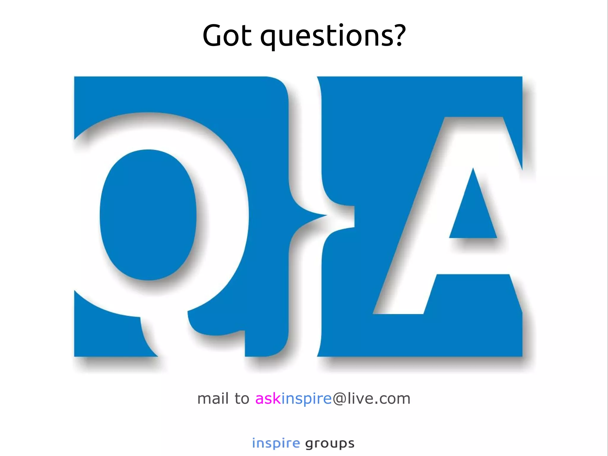 Got questions?
mail to askinspire@live.com
 