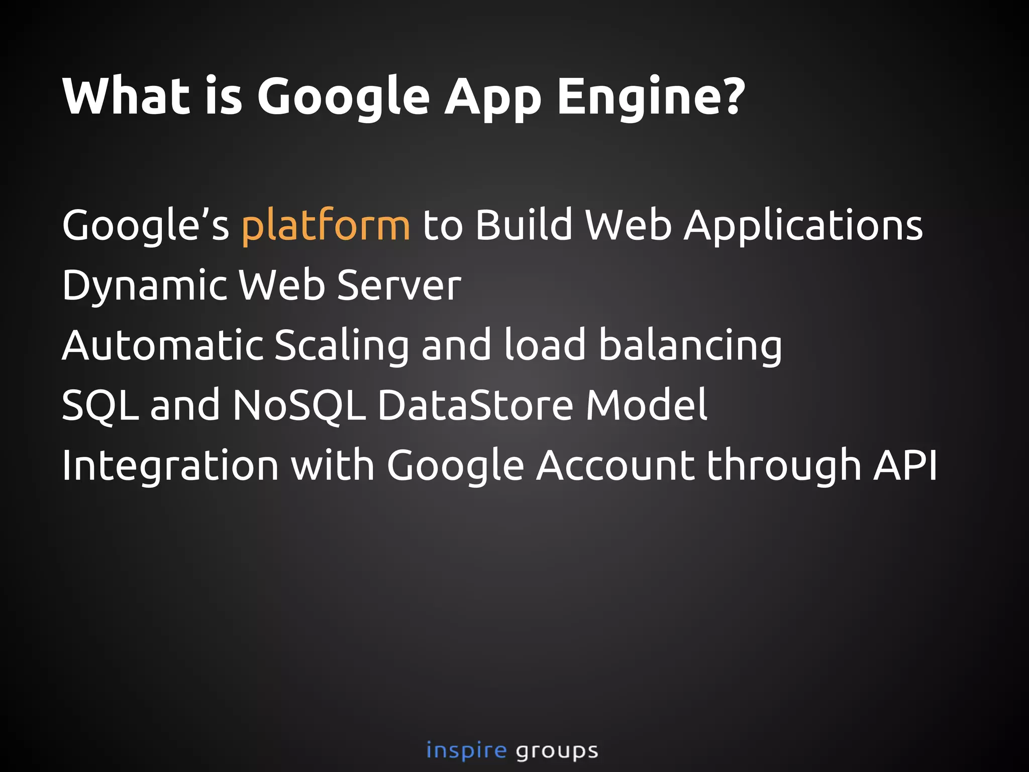 Google App Engine (Introduction) | PPT