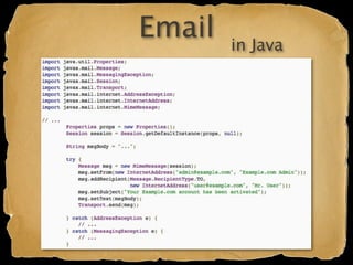 Email   in Java
 