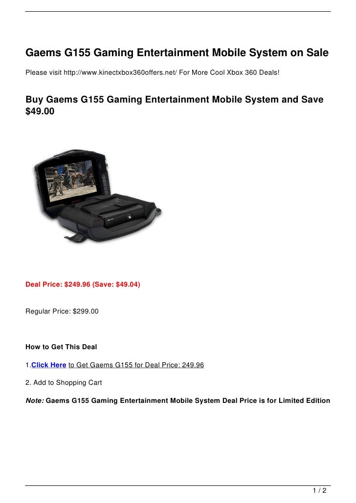 Gaems G155 Gaming Entertainment Mobile 