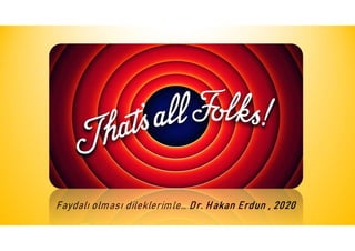 Faydalı olması dileklerimle… Dr. Hakan Erdun , 2020
 