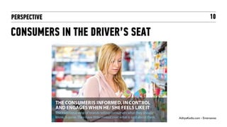 PERSPECTIVE                                              10

CONSUMERS IN THE DRIVER’S SEAT




                                 AdityaKedia.com - Emersense	

                                              	

 