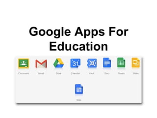 Google Apps For
Education
 