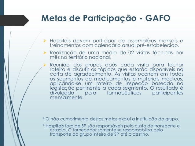 GAFO e Qualificação de Fornecedores GAFO e Qualificação de Fornecedores
