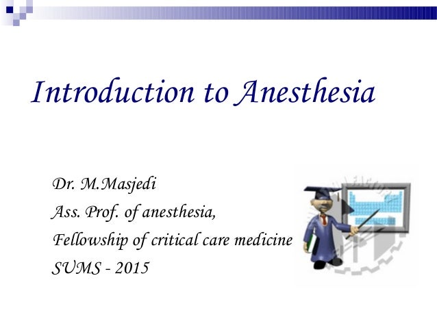dissertation topics in anaesthesia
