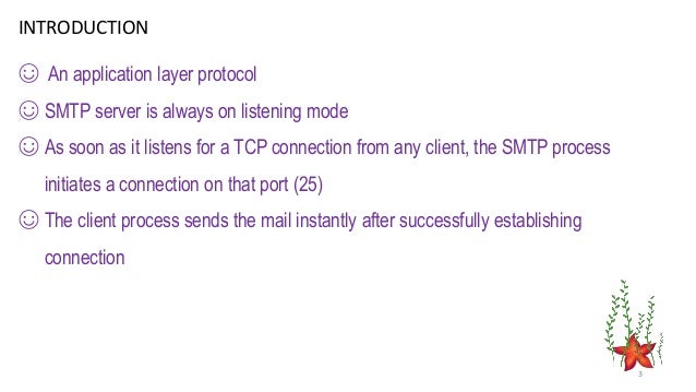Simple Mail Transfer Protocol        Simple Mail Transfer Protocol