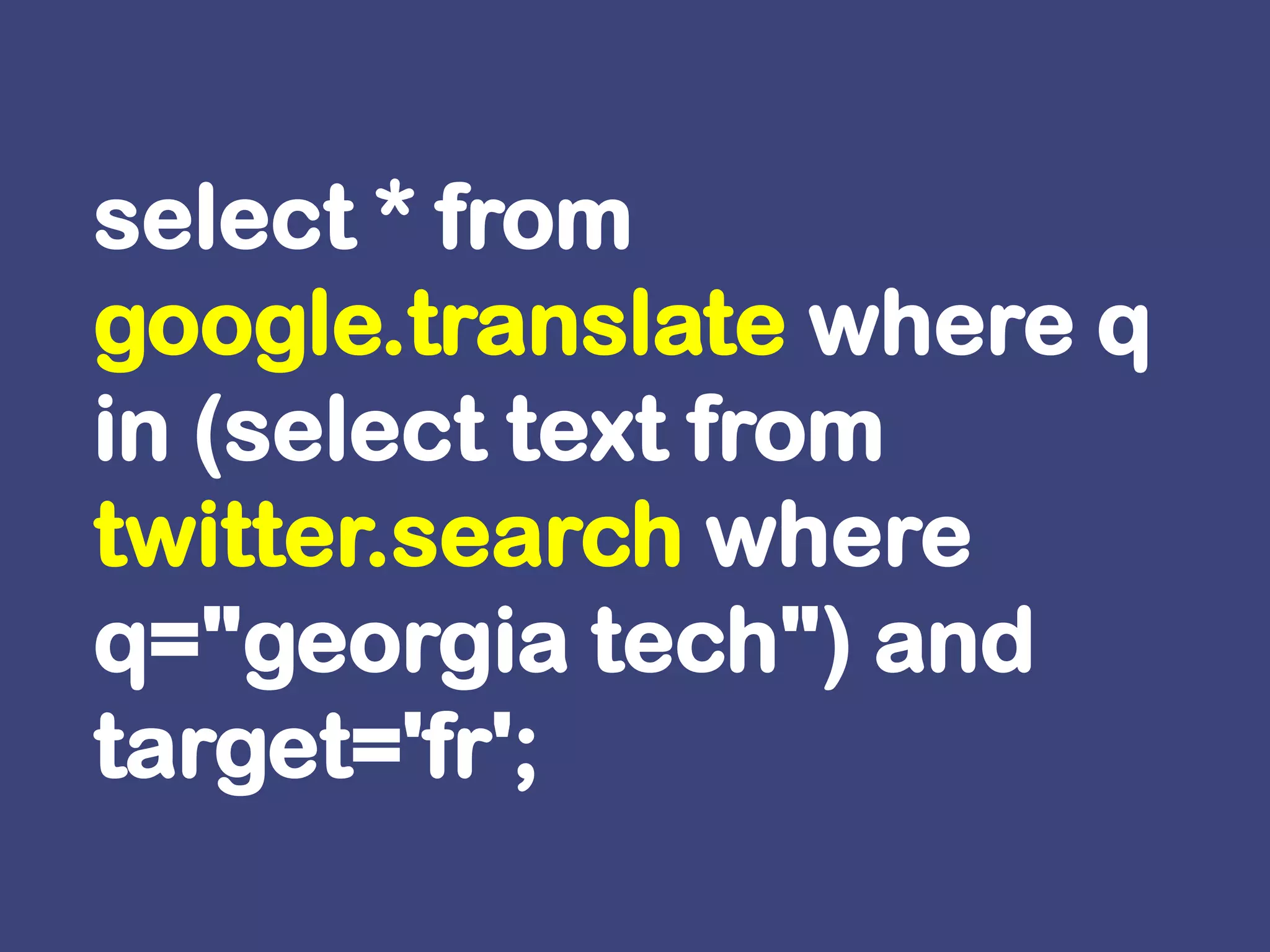 Interlinking YQL and Pipes = fewer lines of code35