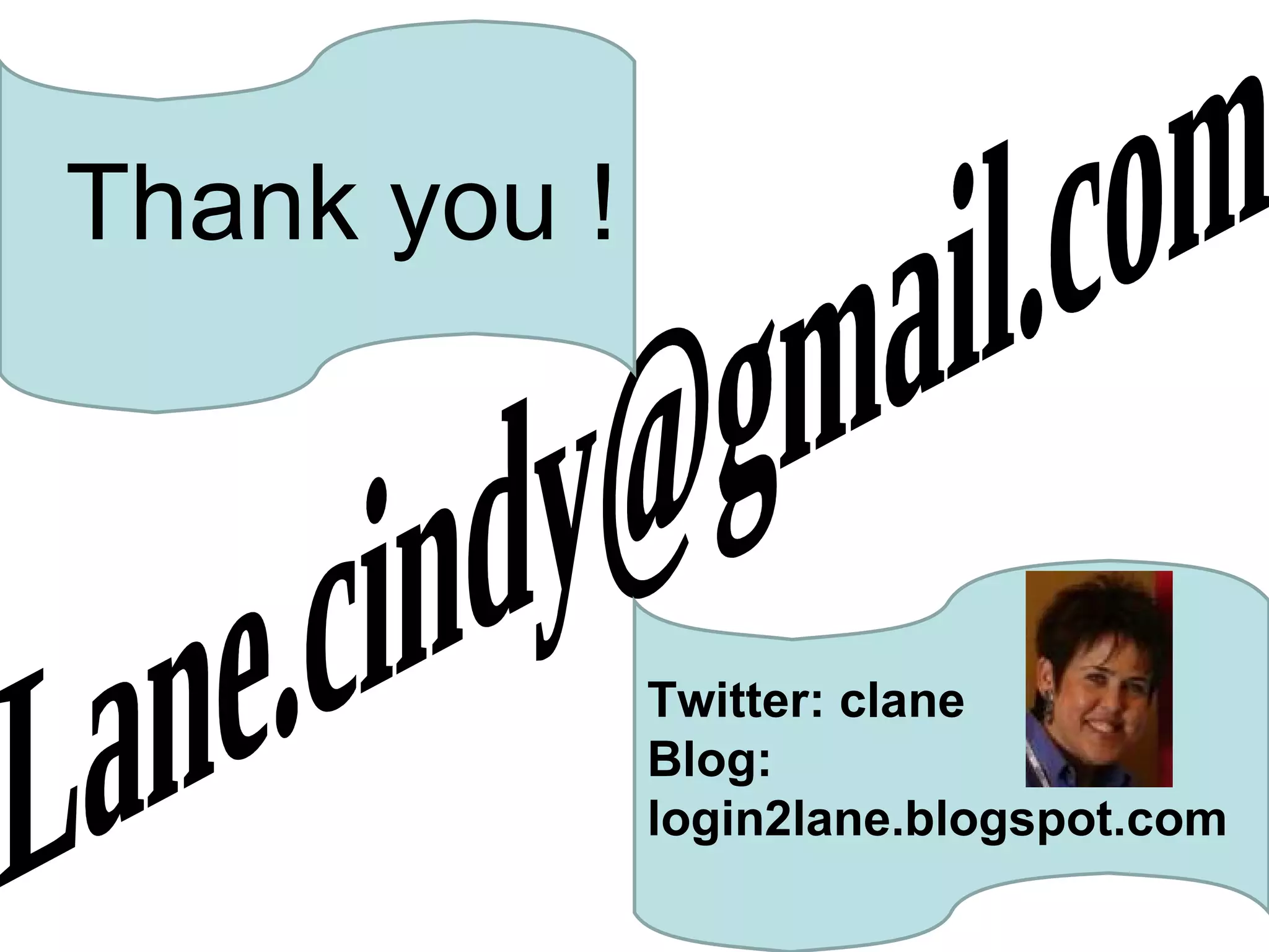 [email_address] Thank you ! Twitter: clane Blog: login2lane.blogspot.com 