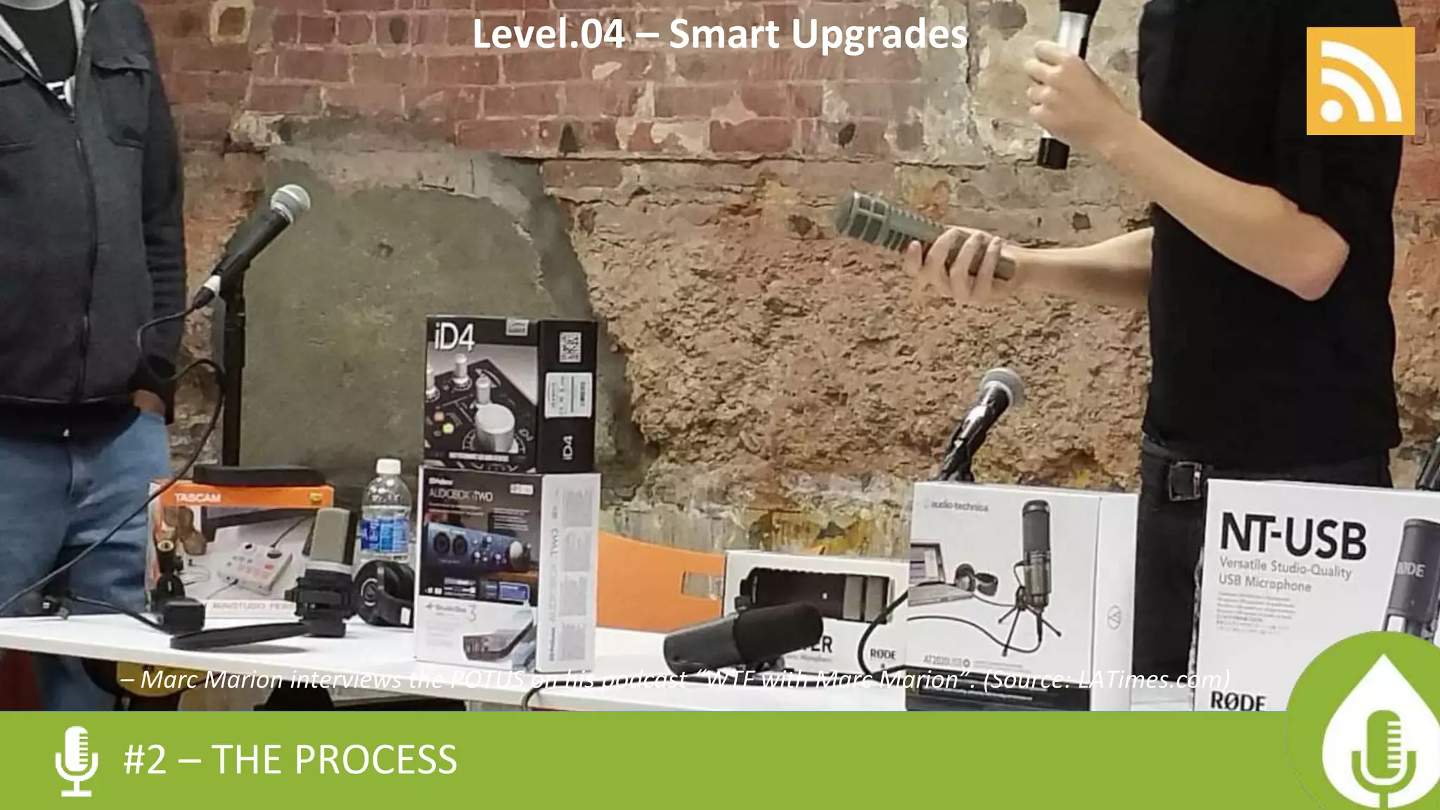– Marc Marion interviews the POTUS on his podcast “WTF with Marc Marion”. (Source: LATimes.com)
#2 – THE PROCESS
Level.04 – Smart Upgrades
 