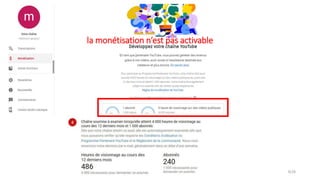 la monétisation n’est pas activable
9/28
 