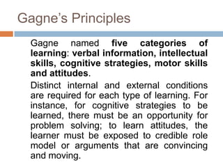 Gagne’s Conditions of Learning