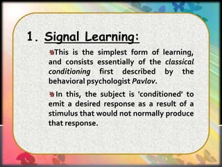 Gagne's Conditions of Learning ppt. | PPTX