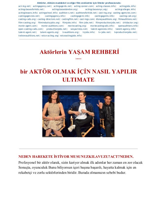 aktör için pratik bir el kitabı ücretsiz indir