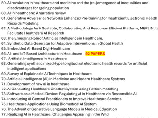 Generative AI in Health Care a scoping review and a persoanl experience ...