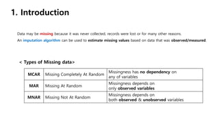 [Paper Review] GAIN: Missing Data Imputation using Generative ...