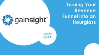 Turning Your
Revenue
Funnel into an
Hourglass
January

2014

Gainsight Confidential. 2014 Gainsight, Inc. All rights reserved.

 