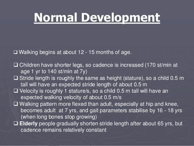 normal age for walking