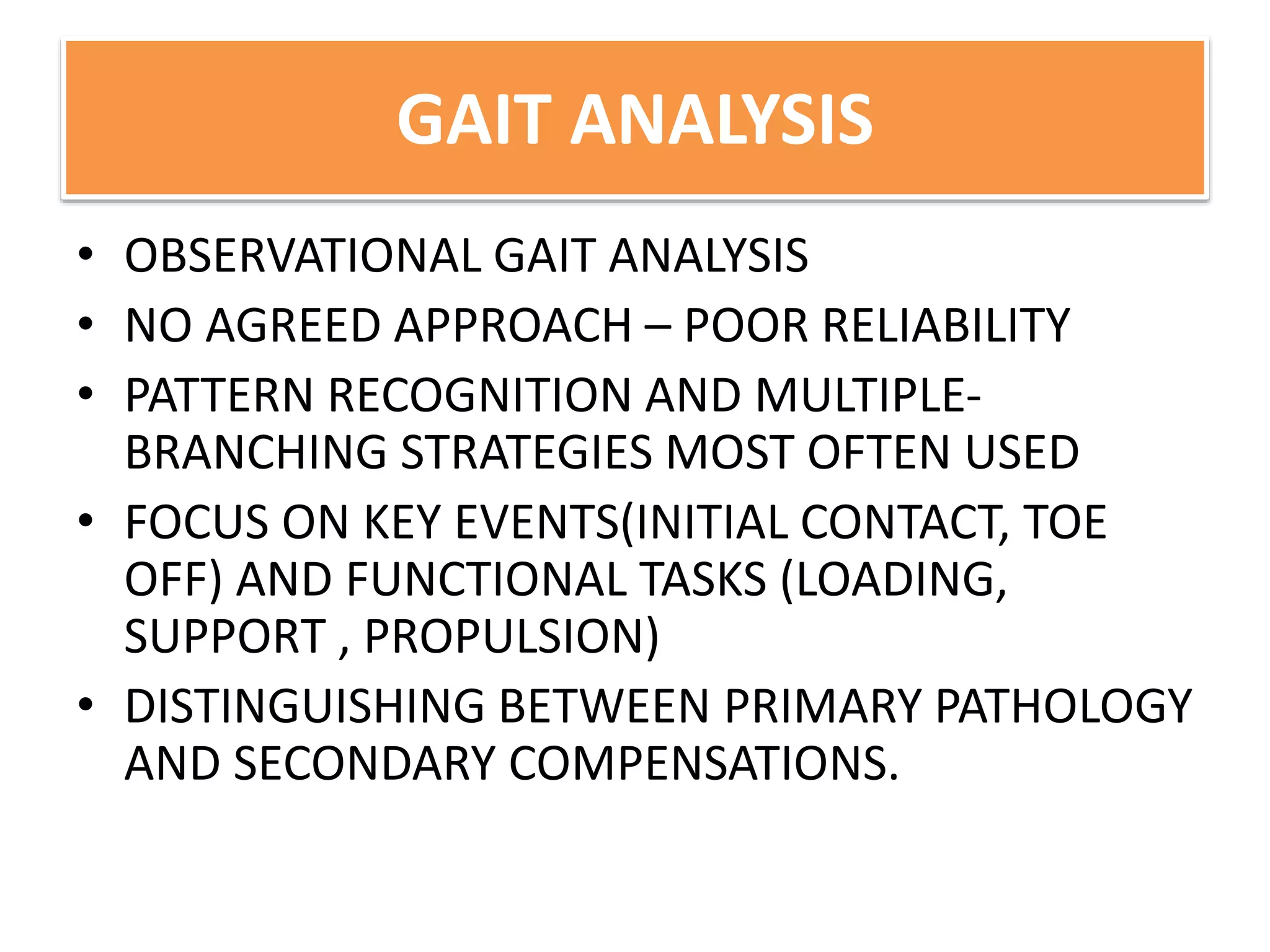 Gait parameters , determinants and assessment (2) | PPTX