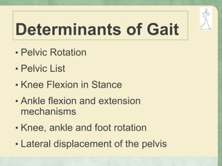 Gait, Phases of Gait, Kinamatics and kinetics of gait | PPTX