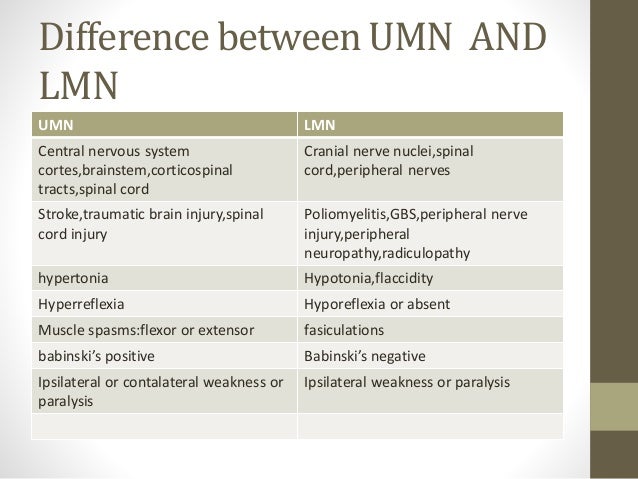 Gait Deviations In Umn And Lmn Conditions