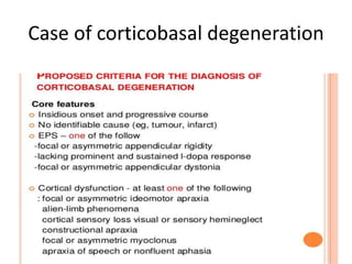 Case of corticobasal degeneration
 