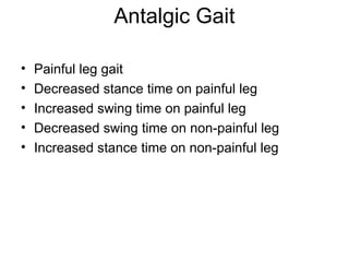 Antalgic GAITHA is excerise for gait analysis which is importat | PPT