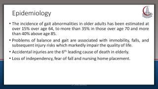 Gait in elderly