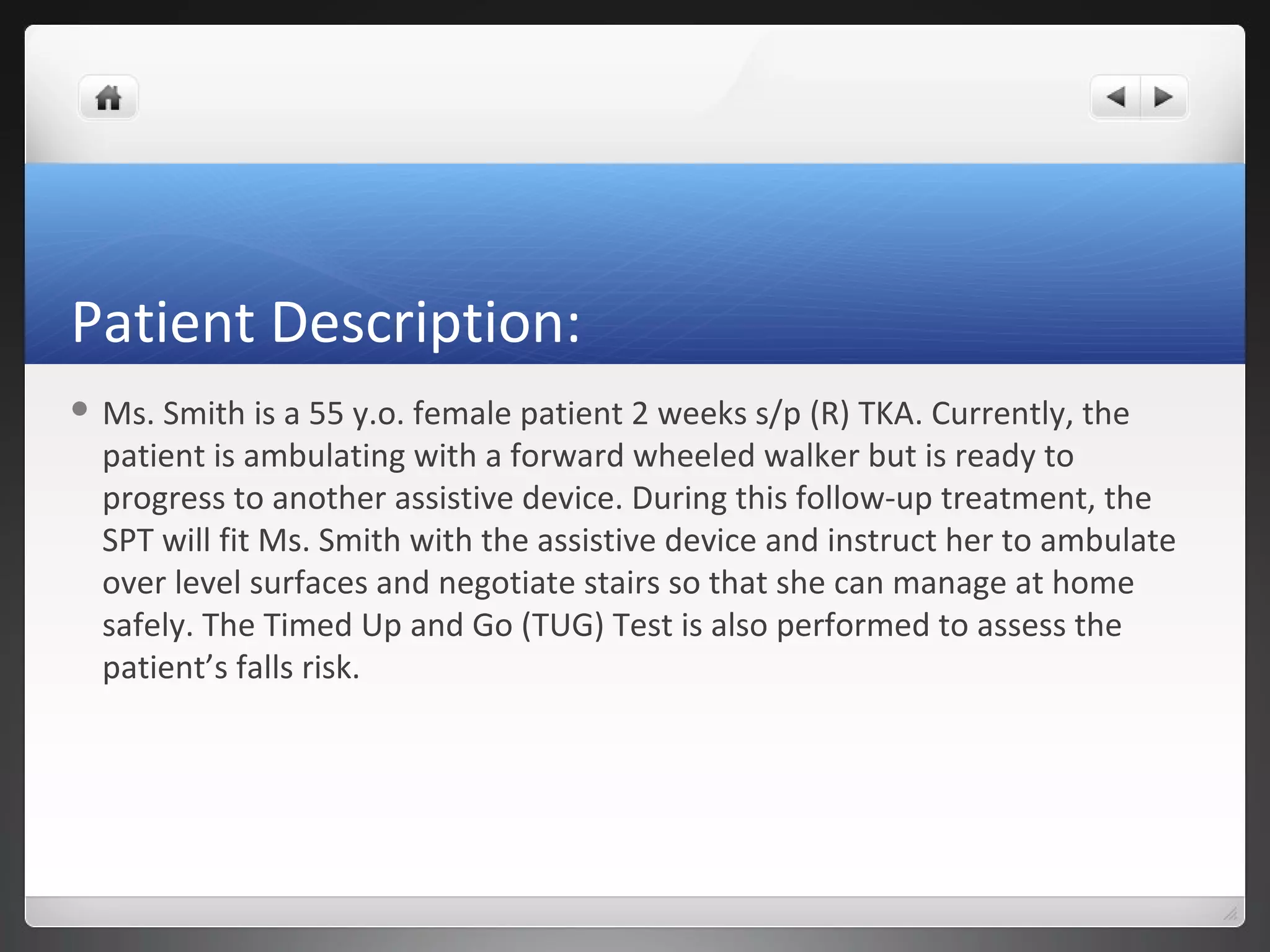 Tug Table Fall Risk Gait training and_tug-1 | PPT