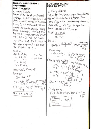 GAJUDO, MARC JAIRRO E. Problem Set 3 (Heat Transfer) .pdf