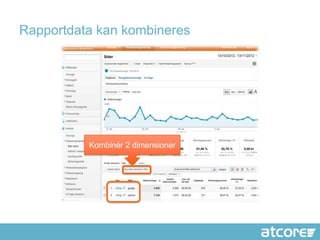 Rapportdata kan kombineres




          Kombinér 2 dimensioner
 