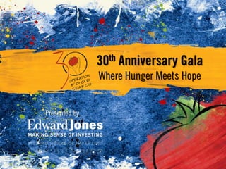 30th Anniversary Gala Where Hunger Meets Hope Presented by 