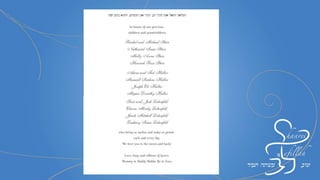 ‫וכל‬‫מי‬‫שעוסקים‬‫בצרכי‬‫צבור‬‫באמונה‬
In honor of
Chai
 