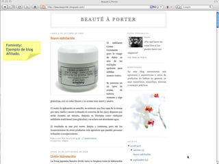 Feminity: Ejemplo de blog  Afiliado. 