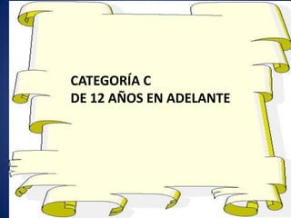 CATEGORÍA C
DE 12 AÑOS EN ADELANTE
 