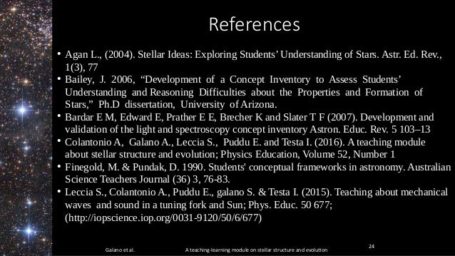 A teaching-learning module on stellar structure and evolution