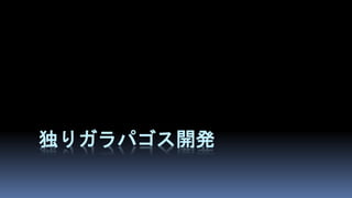 独りガラパゴス開発
 